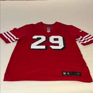 Nike Men's Red Sports Jersey San Francisco 49ers number 29 HUFANGA